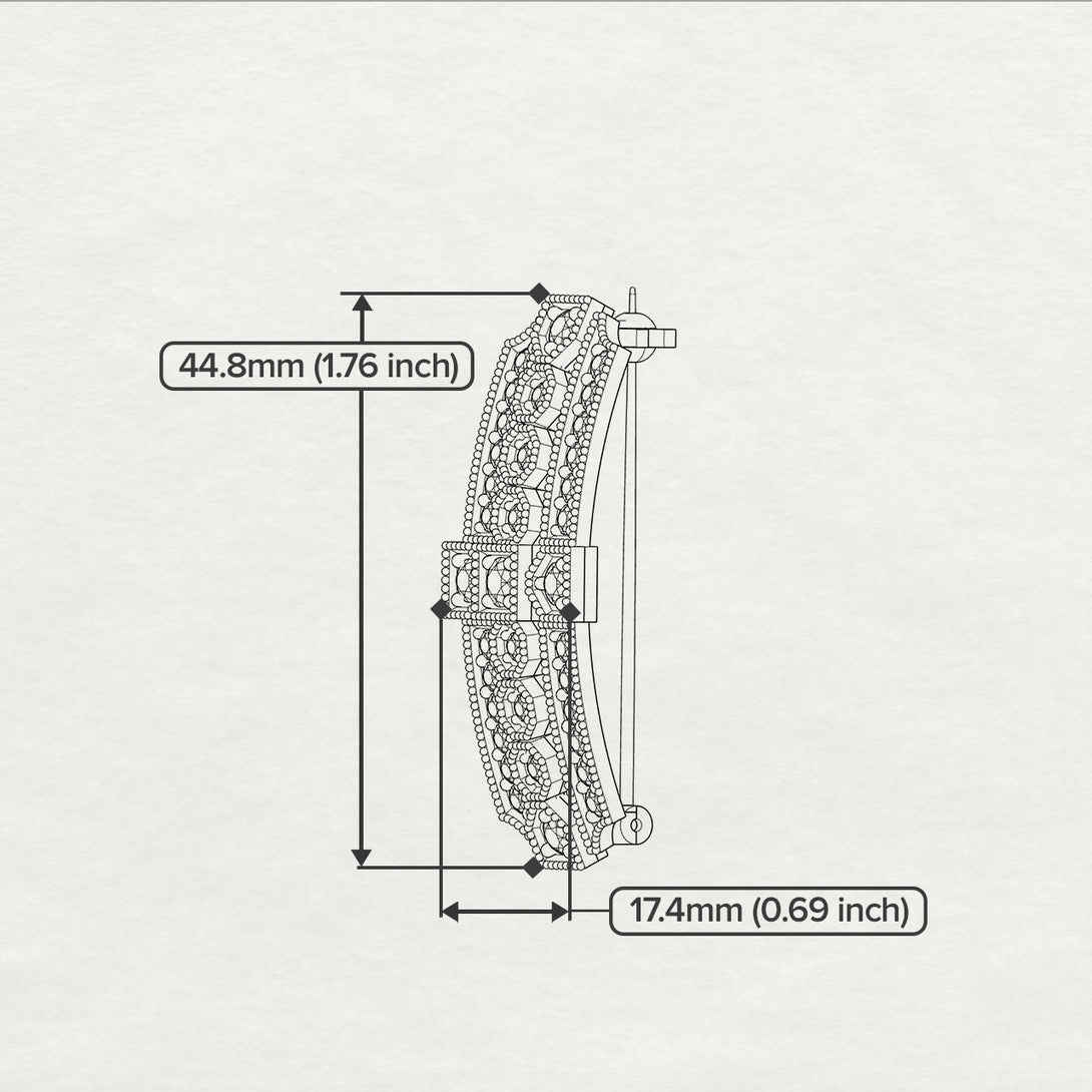 Black Diamond Antique Elegance Brooch - Alondra No. 54